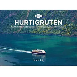 KUNTH Tischquerkalender Hurtigruten 2025