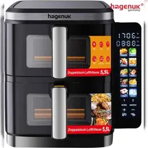 Hagenuk Doppel-Heißluftfritteuse DAF 2800.12 schwarz