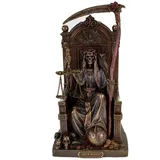 Vogler Dekofigur Dekofigur Santa Muerte Thron Sense Waage bronz. coloriert by Veronese