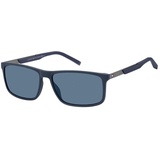Tommy Hilfiger Unisex Th 1675/s Sunglasses, IPQ/KU MTTBLU Blue, 59