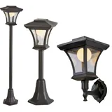 NORTHPOINT LED 3in1 Solar Gartenlaterne für Innen und Außen Dämmerungssensor 3000K 20lm IP44