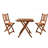 SAM Outillage - Balkonmöbel Set 3tlg Akazie Klapptisch 60 X 60 Cm Bloom