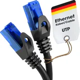 KabelDirekt – 5x 0,25 m – LAN Kabel, Netzwerkkabel, Ethernet Kabel/Patchkabel (überträgt maximale Glasfaser Geschwindigkeit, für Gigabit Netzwerke, Switches/Router/Modems mit RJ45, schwarz/blau)