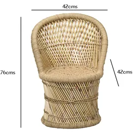 Marrakesch Orient & Mediterran Interior Boho Style Gartensessel 42 x 43 x 76 cm beige 2 St.