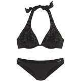 bruno banani Bügel-Bikini, Damen schwarz, Gr.42 Cup D,