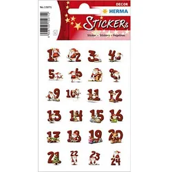 HERMA Aufkleber 15071 Zahlen 1-24, 72 Etiketten