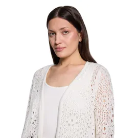 Betty Barclay Strickjacke mit Ajourmuster Offwhite 40