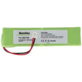 AccuCell Akku passend für Philips Monolith M9951B/01 2,4 Volt Akkupack für Monolith M9951B/01, fertiger Akkupack mit Kabel und Stecker