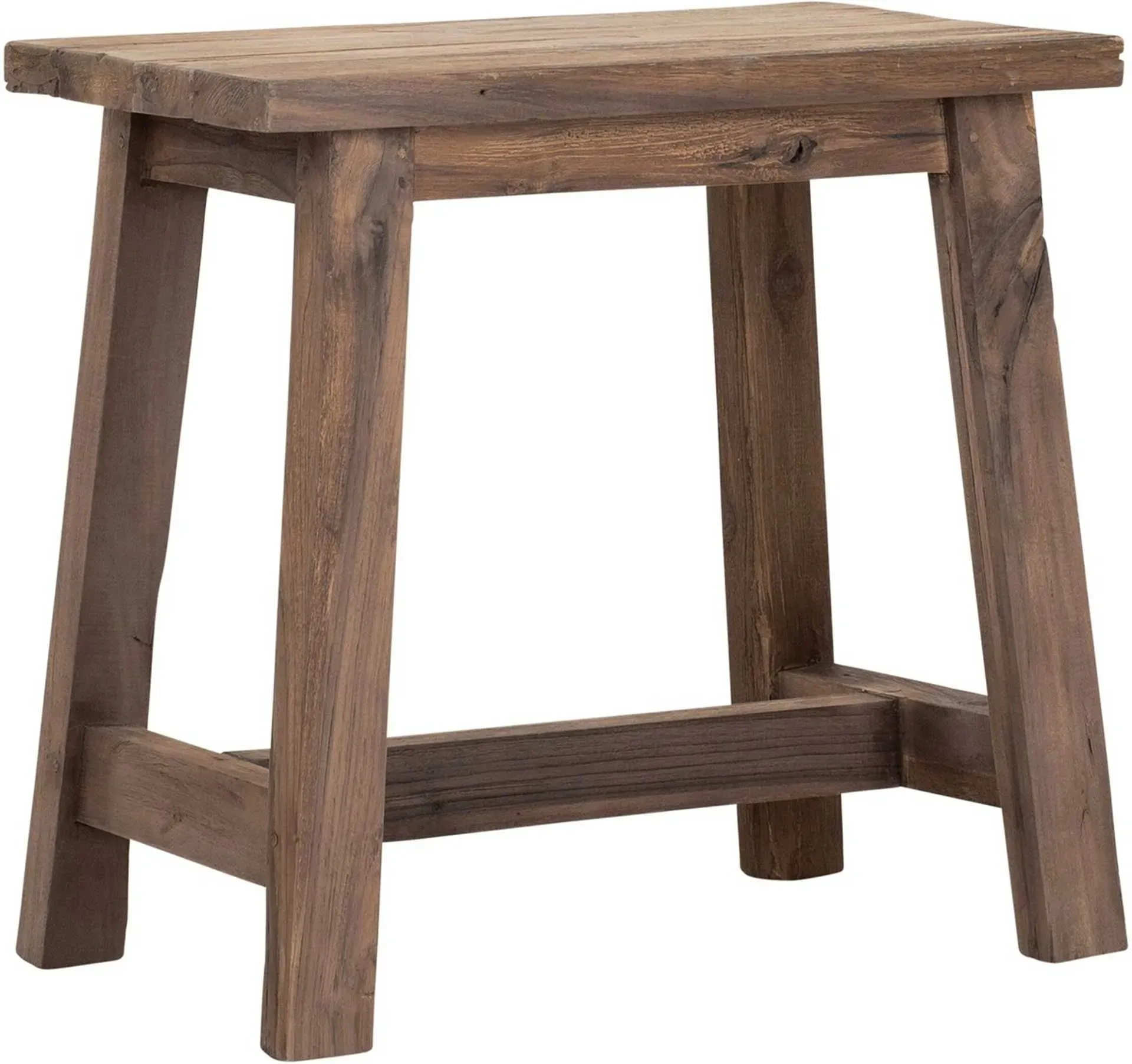 Hocker aus Teakholz, massives Design, rechteckig, natur, für den Innenbereich, Must Living