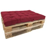 Home Feeling Palettenkissen 2er Set Palettenkissen, 120x80cm rot