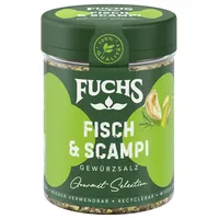 Fuchs Gourmet Selection Mediterran – Fisch und Scampi Gewürzzubereitung, nachfüllbares Gewürz, Gewürzmischung mit ausgewählten Kräutern für genüssliche Fischgerichte, vegan, 60 g