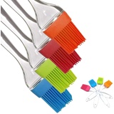 iNeibo Backpinsel Silikon Silikonpinsel Küche Küchenpinsel Grillpinsel Kochpinsel Marinierpinsel Silicon Brush Für Lebensmittel Hitzebeständig und Spülmaschinenfest 4er-Set