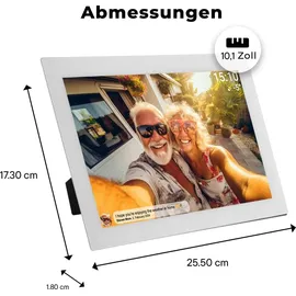 Denver Frameo PFF-1037 weiss 16GB 25,65 cm (10,1 Zoll) Bilderrahmen (16GB Speicher, 1280 x 800 Pixel)