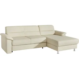 sit&more Ecksofa »Ascara L-Form« inklusive Boxspring/Federkern-Polsterung, wahlweise mit Bettfunktion beige