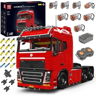 Mould King Konstruktionsspielsteine 19015+19015T Pneumatisches Zugfahrzeug Moc Klemmbausteine (4608 +3399)Teile