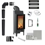 Kamineinsatz aus Stahl KRATKI NADIA 9 kW Ø 200