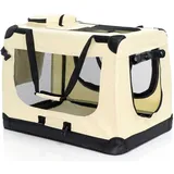 fudajo Faltbare Transportbox L 70x52x50 cm Beige