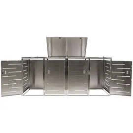 MCW Mülltonnenverkleidung MCW-E83 263 x 116 x 80 cm silber