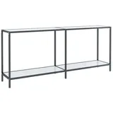 vidaXL Konsolentisch Weiß 180x35x75,5 cm Hartglas