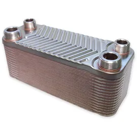 Wiltec Edelstahl Wärmetauscher 30 Platten 66 kW