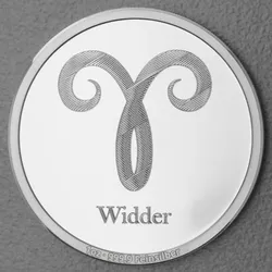 Silbermedaille 1oz Sternzeichen Widder Gravurmedaille