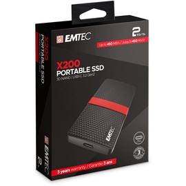Emtec Power Plus X200 2TB SSD, USB-C 3.0 (ECSSD2TX200)