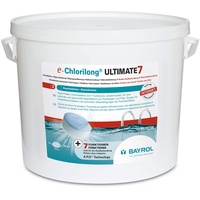 BAYROL e-Chlorilong ULTIMATE7 10,2 kg - Zwei Phasen Chlortabletten für Pool mit 7 Funktionen - Optimale Desinfektion von Poolwasser & Filter - Chlor Pool Multitabs