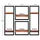 SIT Möbel Wandregal Set 95 x 25 x 75 cm Antikschwarz