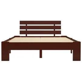 furnicato Massivholzbett 140 x 200 cm Braun