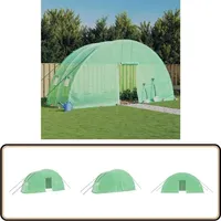 Gewächshaus Mit Stahlrahmen Grün 12 M2 6x2x2,85 M - Gewächshaus - Gartengewächshaus - Tomatenhaus - Pflanzenhaus - Hochbeet