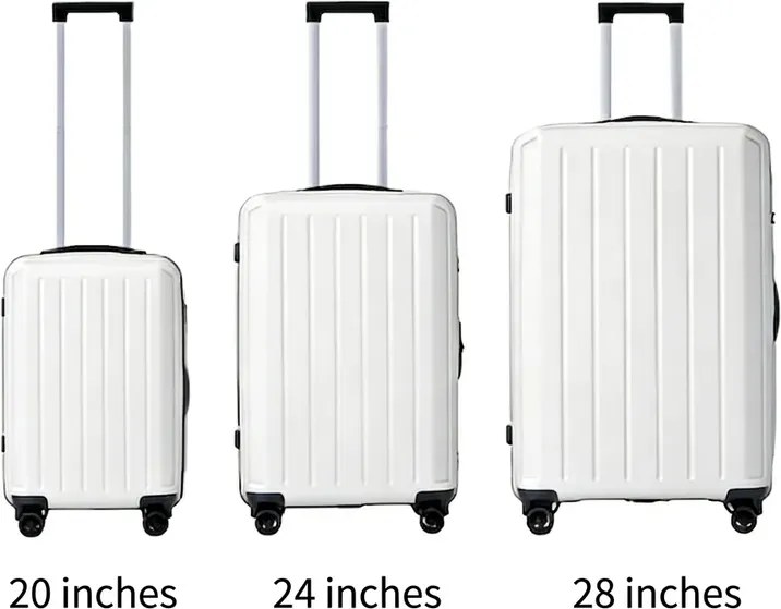 ochama PP Cremeweiß Koffer-Set 3-teilig, leise TPE-Rollen, 3-stufig verstellbarer Teleskopgriff, Zahlenschloss, 20+24+28 Zoll, geeignet für Billigflieger, Kurzreisen und Familienausflüge