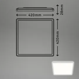 Briloner Slim Case 1 LED quadratisch 42 x 42 cm weiß