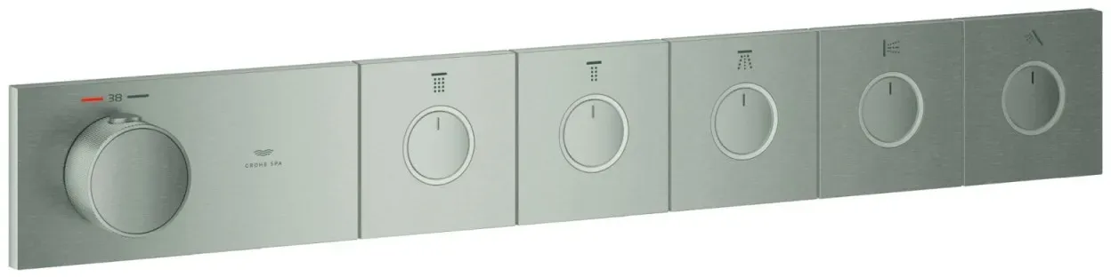 GROHE Unterputz-Thermostat Grohtherm Aqua Tiles, 106868 FMS 5 ASV supersteel, 106868DC00 106868DC00