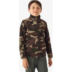 Fleecejacke 100 Kinder Camouflage grün / braun khaki 164 cm 14J