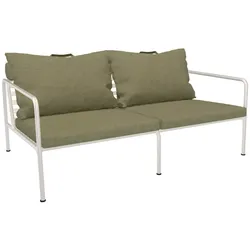 Outdoor 2-Sitzer Sofa AVON weiß Blattgrün