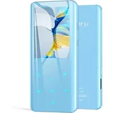 AGPTEK 32GB MP3 Player Bluetooth 5.0 mit 2,4 Zoll TFT Farbbildschirm, HiFi Musik Player mit Lautsprecher, Touch-Tasten, FM-Radio, E-Book, Aufnahme, Sleep Timer, Unterstützung bis zu 128 GB, Blau