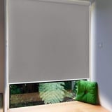 Froadp 180x140cm Senkrechtmarkise Außenrollo Sichtschutzrollo Reflektierende Thermofunktion Balkonrollo für Fenster & Türen(Grau)