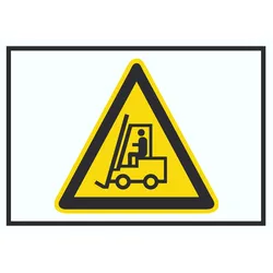 Vorsicht Flurförderfahrzeuge Symbol Schild A4
