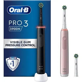 Oral-B Pro 3 3900 + 2. Handstück schwarz/rosa Gift Edition