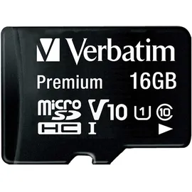 Verbatim microSDHC 16GB Class 10 + SD-Adapter