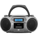 ECG CDR 999 DAB DAB+ / FM-Radio mit CD/Kassetten-Player, Silver