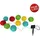 NÄVE LED-Textil-Solar-Lichterkette Papierballon Bunt Ø 15 cm x 300 cm 10er-Set