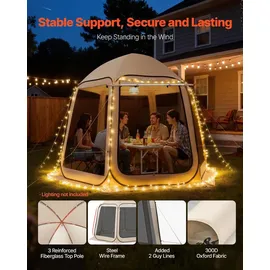 Vevor Pop-up-Zelt 304,8x280,4 cm Beige