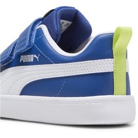 Puma Courtflex v2 PS Sneaker mit Klettverschluss 33 - cobalt glaze/puma white/lime pow 35 EU