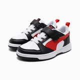 Puma Rebound V6 Lo AC+ PS Sneakers Kinder - PUMA white/for All Time Red-Black