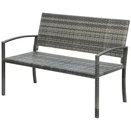 Outsunny Gartenbank 119 x 60 x 57 cm Grau