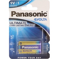 Panasonic Evolta 9V-Block, Alkaline Batterie, 9V Batterie ideal für
