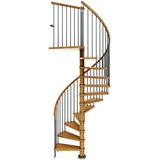 DOLLE Spindeltreppe Winnipeg 246-270cm Geschosshöhe: 13 Stufen: Eiche geölt