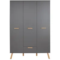 VCM Kinderkleiderschrank MatsBaby 130 x 60 cm grau