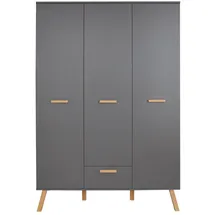 VCM Kinderkleiderschrank MatsBaby 130 x 60 cm grau